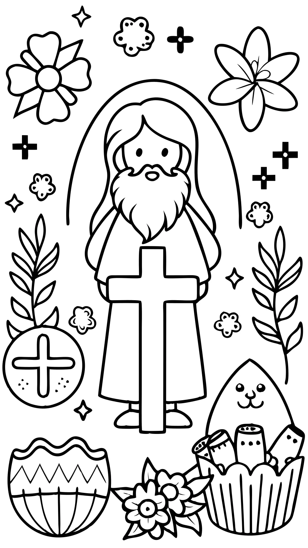 coloriages de Pâques Jésus